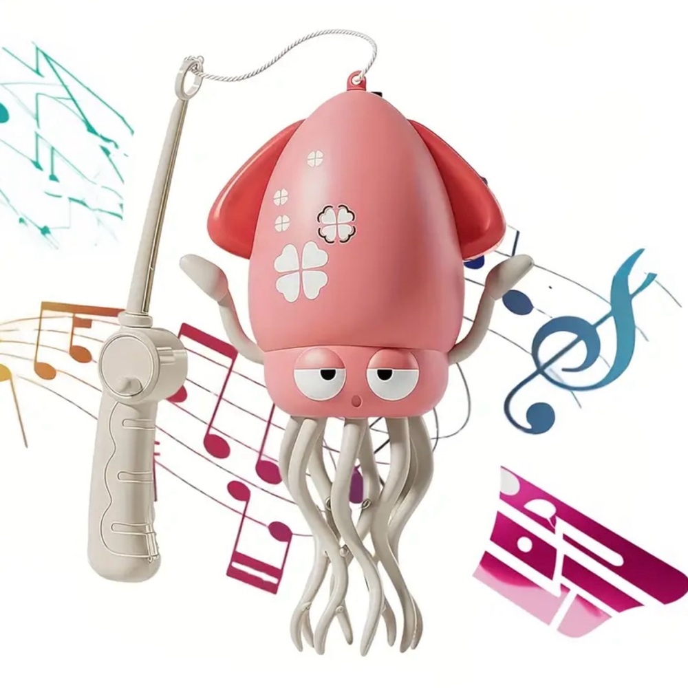 Dancing Squid Toy Tummy Time Toys Crawling Toys Wiggling Musical Standing Toy
